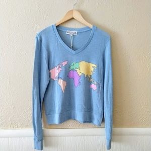 Wildflox Map Sweater NWT HTF